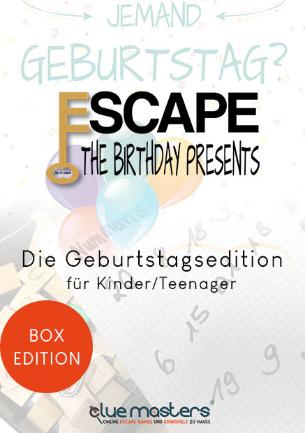 Escape the Birthday sent directly to your home in the box | Cluemasters Escape Game for a Birthday